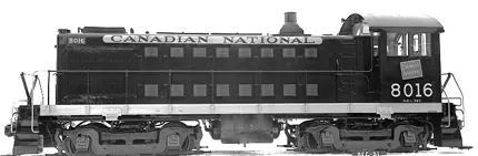 CN diesel-electric locomotive 8016, model S-4, left side