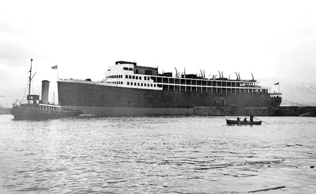 Passenger ship SS Prince Henry after her launching