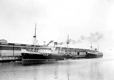 Coastal ship SS Baccalieu at the Newfoundland ferry terminal wharf
