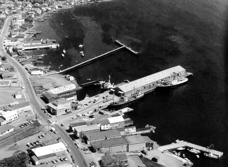 An overhead shot of Lewisporte Harbour