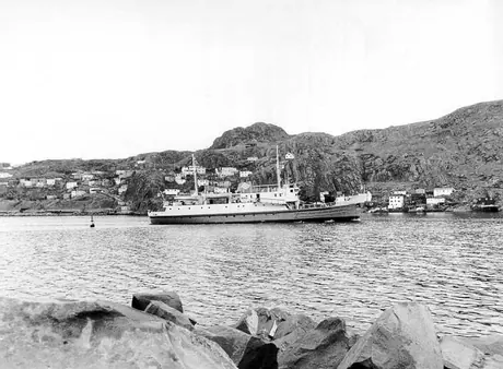 Labrador coastal ship MV Hopedale leaving St. John's