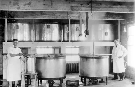 Boiling maple sap to create maple syrup