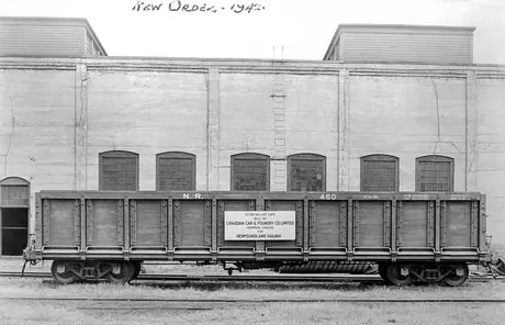 Nfld. Ry. ballast car 460, side view