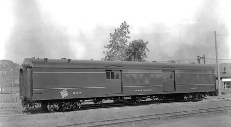 Nfld. Ry. Baggage car 222, three-quarter view