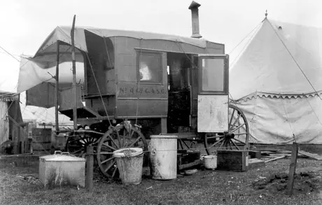 Inside this WWI training camp's canteen is a cooking stove