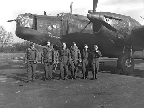 The crew of an RCAF Squadron's Wellington