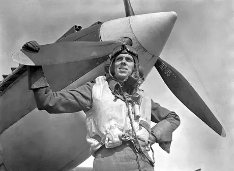 A pilot belonging to a Royal Canadian Air Force Army Cooperation Squadron