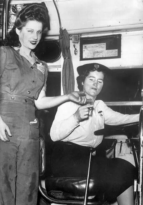 Women streetcar drivers for the Niagara, St. Catharines & Toronto Railway