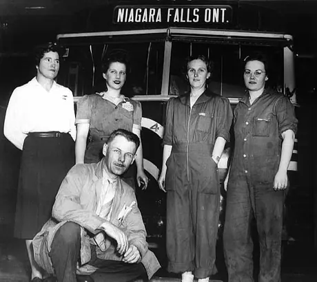 Streetcar employees for the Niagara, St. Catharines & Toronto Railway