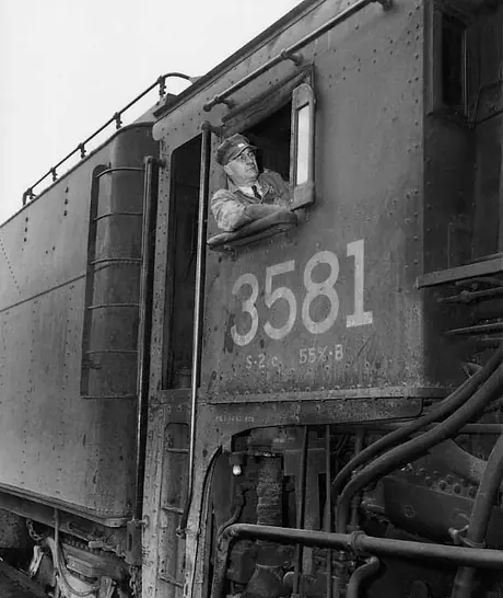 A railroad engineer driving a freight run from Winnipeg to Toronto
