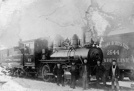 Central Vermont Railway coal burning steam locomotive 20