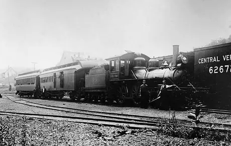 Central Vermont Railway coal burning steam locomotive 33