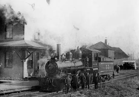 Central Vermont Railway coal burning steam locomotive no. 57