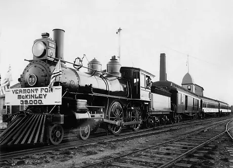 Central Vermont Railway coal burning steam locomotive no. 99