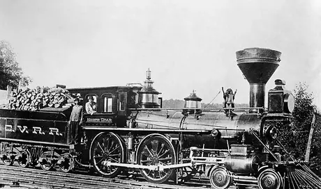 Central Vermont Railway wood burning steam locomotive North Star, right side