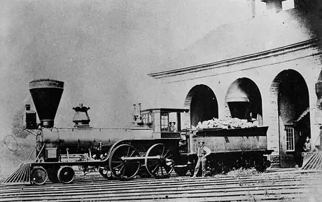 Central Vermont Railways wood burning steam locomotive Deer