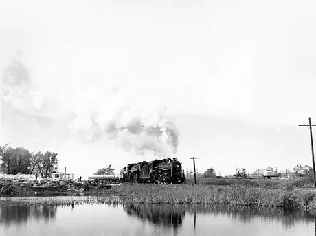 CN steam locomotive 5107 on a run to Sherbrooke and Cantic Québec