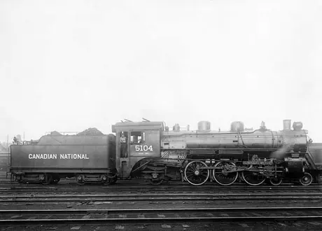 Canadian National Railways steam locomotive 5104