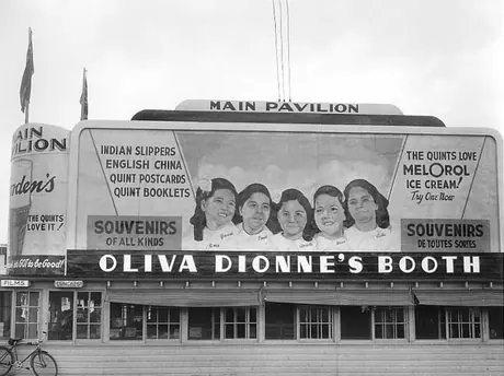 A souvenir booth belonging to Oliva Dionne, the Quintuplets father