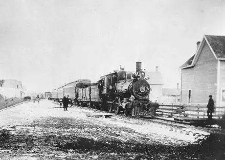 First passenger train to Edmonton from Winnipeg -- Canadian Northern Railway Company