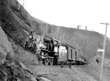 Historic Train: Grand Trunk Pacific Railway Company Special steam locomotive no. 112 on Prince Rupert line