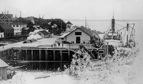 View of Grand Trunk Pacific Railway Company wharf at Prince Rupert