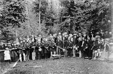 Directors party of Toronto and Nipissing Railway at the turning of first sod ceremony