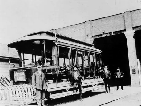 A St. Catharines, Merritton and Thorold Street Railway open streetcar