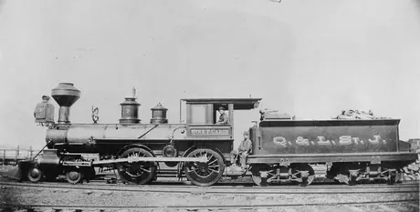 Québec and Lake St. John Railway steam locomotive no. 7 Sir A. P. Caron, left side