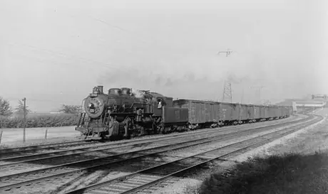 A Canadian National Railways freight train