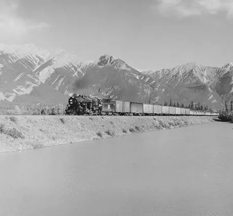 A freight train from Canadian National Railways' British Columbia lines