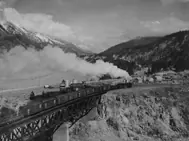 A freight train on Lytton Bridge