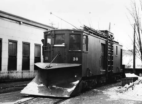Niagara, St. Catharines and Toronto Railway single track snow plow no. 30