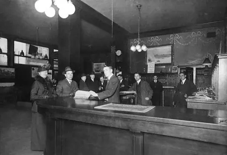 Serving customers at the original Grand Trunk Railway / Canadian National Railways ticket office