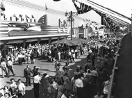 Crowds on the midway at the Canadian National Exhibition