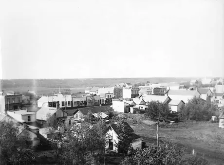 A view of Edmonton from the top of the fire hall