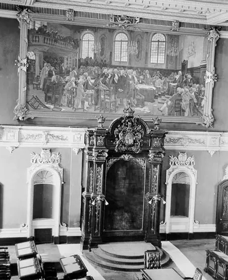 An interior view of the Québec Legislative Building