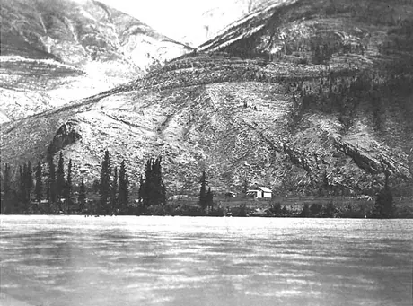 The John Moberly homestead overlooking the Athabasca River and Colin Range