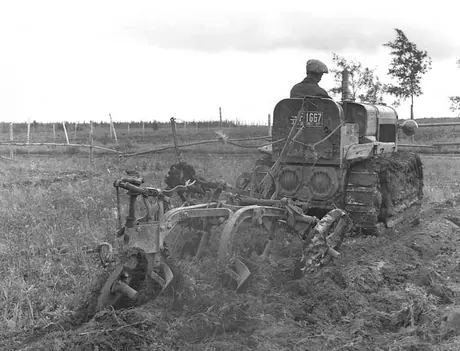 Ploughing a field