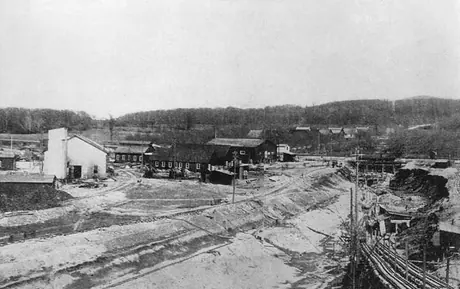 Mount Royal Tunnel construction - western portal