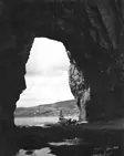 A view through the arch of Rocher-Percé