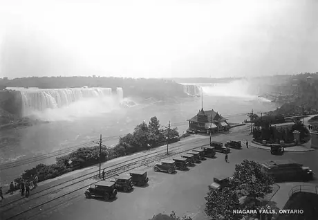 A panoramic view of Niagara Falls