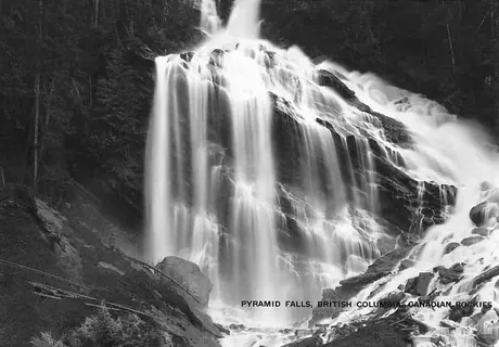 Spectacular waterfall in the Canadian Rockies