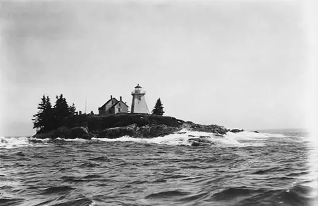 A lighthouse off the coast of Nova Scotia