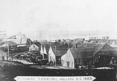 The railway terminal in Halifax