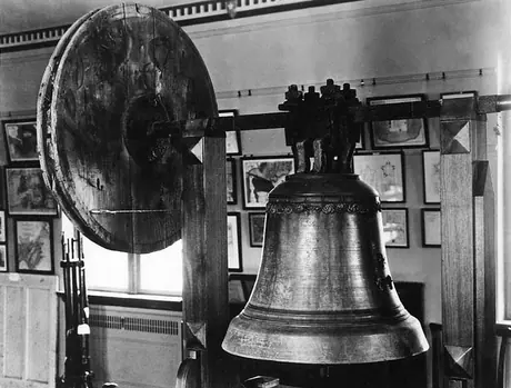 The original fort bell on display in the Museum at Fort Beauséjour National Historic Park