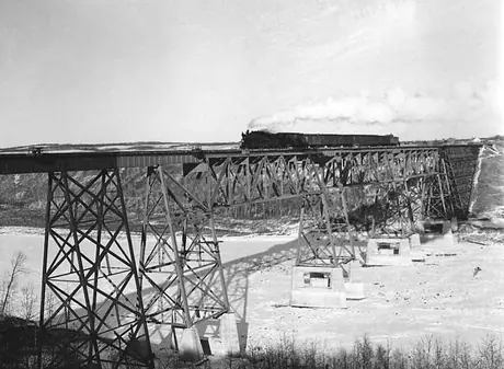 Close-up view of the Ardley Bridge