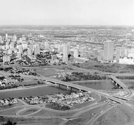 Traffic bridges across the North Saskatchewan River