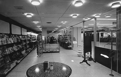 The magazine and gift shop in the Canadian National Railway station
