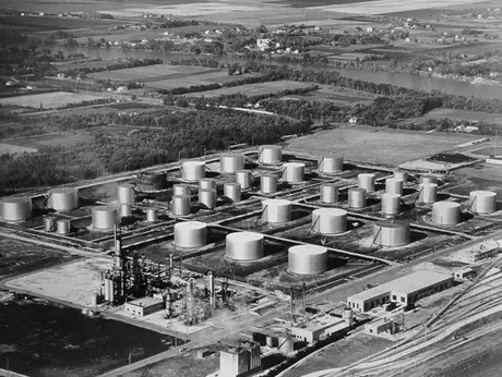 An oil refinery in Manitoba